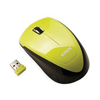 Mouse sem Fio K-Mex MA-9E33 Verde/Preto - USB 2.4GHz