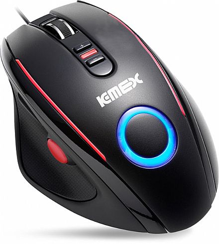 Mouse Gamer K-Mex ML-G235 Laser - Preto e Vermelho - USB - Open Box