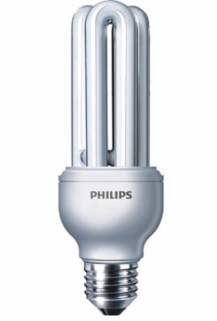 Lâmpada 23W Philips Eco Home 127V - Luz Suave/Cálida - 3U / Cor 6500K - soquete E27