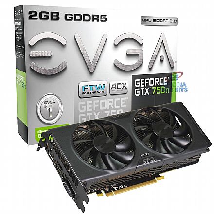 GeForce GTX 750 Ti 2GB GDDR5 128bits - Active Cooling Xtreme - EVGA 02G-P4-3757-KR