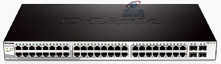 Switch 48 portas D-Link DGS-1210-52 - 48 portas Gigabit + 4 portas SFP