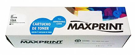 Toner compatível HP 126A Preto - CE310A - Maxprint 5611760 - Para HP Color Laserjet M175NW / M175A / M176N / M275NW / M177FW / CP1025