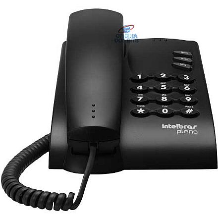 Telefone Intelbras Pleno - com Chave para Bloqueio - 4080057 - Preto