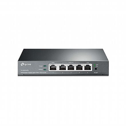 Roteador Load Balance TP-Link TL-R600VPN - 1 porta Gigabit WAN + 4 portas Gigabit LAN - VPN IPsec / PPTP - Firewall SP