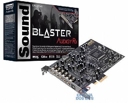Placa de Som Creative Blaster Audigy Rx 7.1 24bits - PCI-E - 70SB155000001