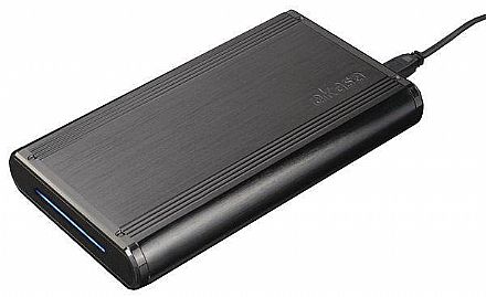 Case para HD SATA 3.5" Akasa Noir S - USB 3.0 - Corpo de Alumínio Escovado - AK-IC20U3-BK