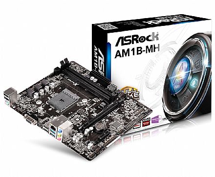 AsRock AM1B-MH (AM1 - DDR3 1600) - Chipset Athlon/Sempron - * liquidação última peça sem caixa