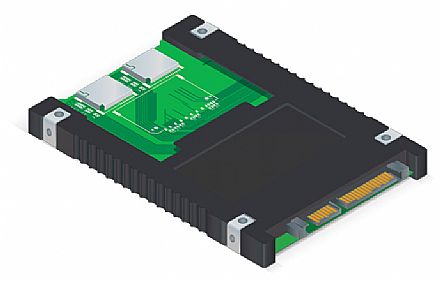 Adaptador Cartão SD para SATA 2.5" Comtac 9290 - 4 slots para cartão SD
