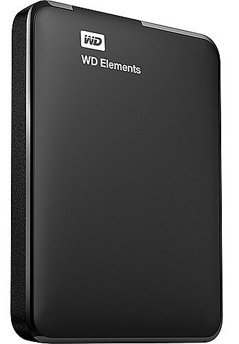 HD Externo 1TB Portátil Western Digital Elements - USB 3.0 - WDBUZG0010BBK