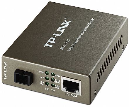 Conversor de Mídia TP-Link MC112CS - Fibra Óptica WDM 100Mbps Modo Único