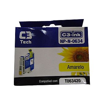 Cartucho compatível Epson T0634 Amarelo - C3 Tech NP-N-0634 - para Epson Stylus C67 / C87 / CX3700 / CX4100 / CX4700 / CX7700