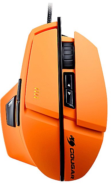 Mouse Gamer Cougar 600M - 8200dpi - 8 botões programáveis - 1ms - Laranja