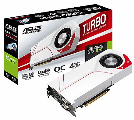 GeForce GTX 960 4GB GDDR5 128bits - Asus TURBO-GTX960-OC-4GD5