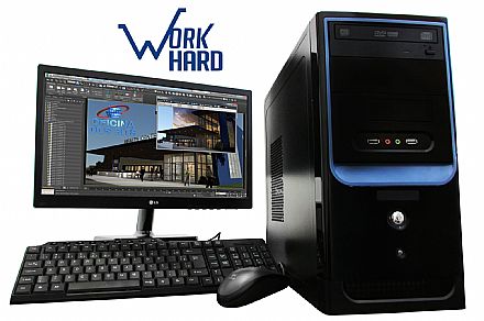Computador Bits WorkHard G2 - Intel Core i5, 8GB, HD 1TB, Monitor 18.5", DVD-RW, Windows Pro, com Teclado e Mouse - Outlet - Garantia 2 anos