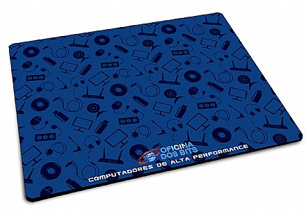 Mouse Pad Bits - 220 x 175 x 2mm - BitsLand - Azul