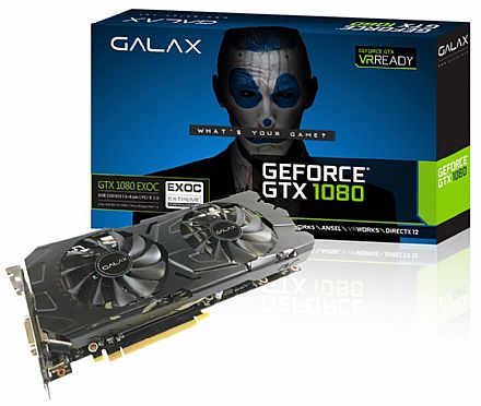 GeForce GTX 1080 8GB GDDR5 256bits - Extreme Overclocked - Galax 80NSJ6DHL4EC