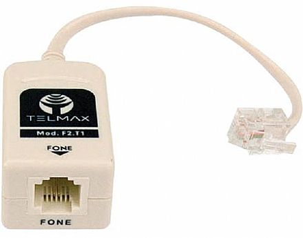 Micro Filtro ADSL - Para Linha Telefônica Telmax F2T1 - Homologado Anatel