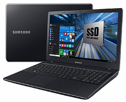Notebook Samsung Essentials E34 - Tela 15.6" Full HD, Intel Core i3 6006U, 4GB DDR4, SSD 256GB, Intel HD Graphics 520, Windows 10 - NP300E5L-KF1BR