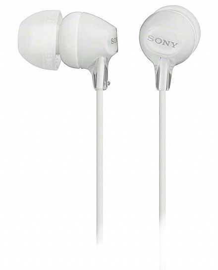 Fone de Ouvido Intra-Auricular Sony MDR-EX15LP - Conector P2 - Branco