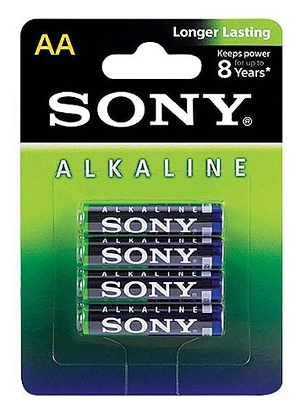 Pilha Alcalina AA Sony - com 4 unidades - AM3L-B4D
