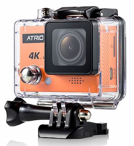 Filmadora Multilaser Atrio Fullsport Cam 4K - com Wi-Fi - 16 Mega Pixels - Gravação em 4K - Case à prova d`água - DC185