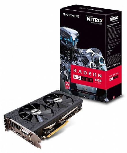 AMD Radeon RX 480 8GB GDDR5 256bits - Nitro - Sapphire 11260-20-20G