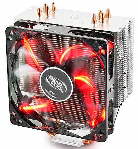 Cooler DeepCool Gammaxx 400 (AMD / Intel) - LED Vermelho - DP-MCH4-GMX400RD