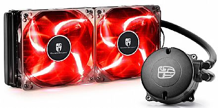 Water Cooler DeepCool Maelstrom 240T (AMD / Intel) - LED Vermelho - DP-GS-H12RL-MS240T-RED