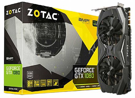 GeForce GTX 1080 8GB GDDR5X 256bits - AMP Edition - Zotac ZT-P10800C-10P