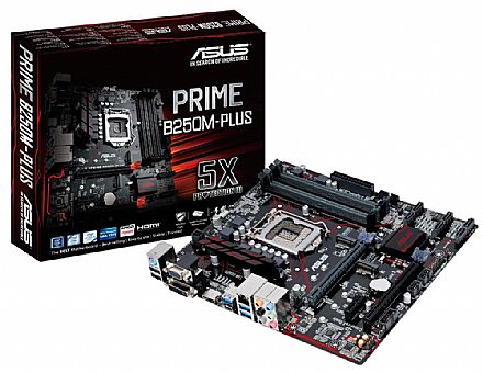 Asus Prime B250M-PLUS (LGA 1151 - DDR4 2400) Chipset Intel B250 - USB Type C - Slots M.2