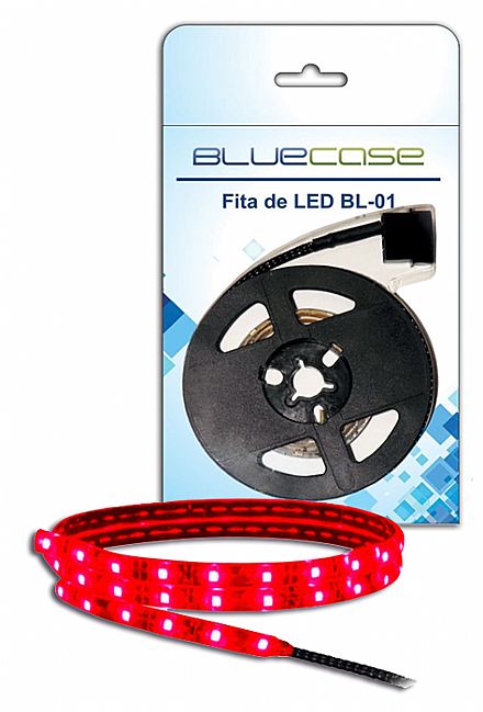 Fita de LED Bluecase - Vermelho - 80cm - BL-01R