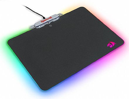 Mouse Pad Gamer Redragon Kylin - 350 x 250 x 3.6mm - Iluminação RGB - USB - P008