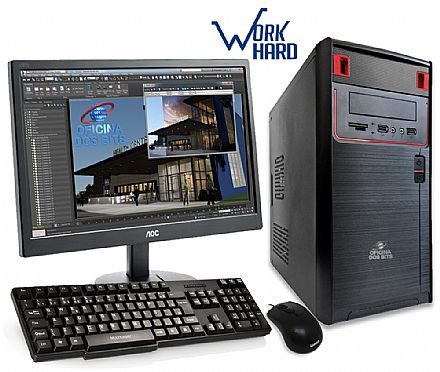 Computador Bits WorkHard 2018 - Intel Core i5, 8GB, HD 1TB, Monitor 18.5", FreeDos, com Mouse e Teclado - Garantia 1 ano
