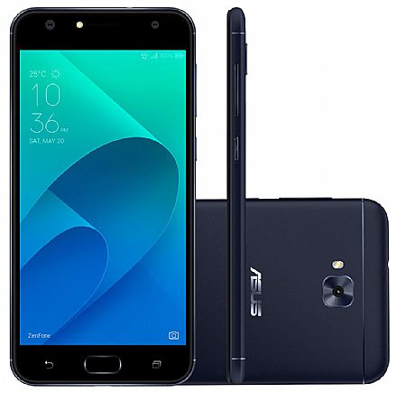 Smartphone Asus Zenfone 4 Selfie - Tela 5.5" IPS HD, 32GB, Dual Chip, Dupla Câmera Selfie de 20MP com Flash - Preto - ZD553KL-5A121BR