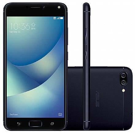 Smartphone Asus Zenfone 4 MAX - Tela 5.5" IPS HD, 16GB, Dual Chip, Câmera dupla 13MP, Bateria de 5000mAh - Preto - ZC554KL-4A010BR