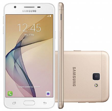 Smartphone Samsung Galaxy J7 Prime - Tela 5.5" Full HD, Octa Core, 32GB, Dual Chip, 13MP, Leitor de Digital - Dourado - SM-G610M * Open Box