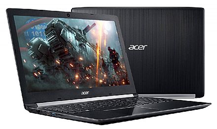 Notebook Acer Aspire A515-51G-58VH - Tela 15.6", Intel i5 7200U, 8GB DDR4, HD 1TB, Video GeForce 940MX 2GB, Windows 10 - Preto