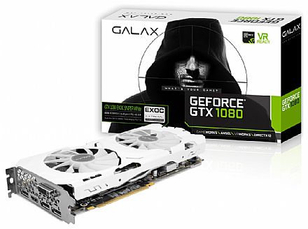 GeForce GTX 1080 8GB DDR5X 256bits - EXOC Sniper White Edition - Galax 80NSJ6DHN1WS