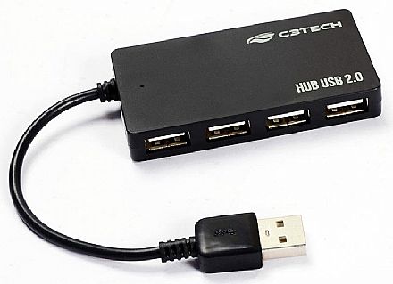 HUB USB 2.0 - 4 Portas - C3Tech HU-210BK