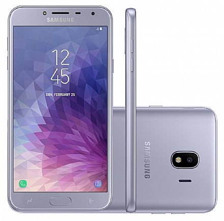 Smartphone Samsung Galaxy J4 - Tela 5.5" Super AMOLED, 32GB, Dual Chip, 13MP, Leitor de Digital - Prata - SM-J400M