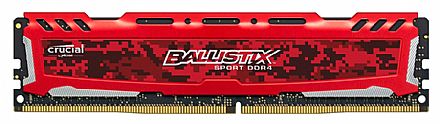 Memória 16GB DDR4 2400MHz Crucial Ballistix Sport LT - CL16 - Vermelho - BLS16G4D240FSE