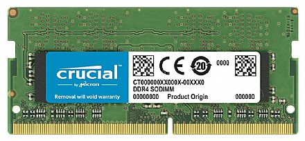 Memória SODIMM 8GB DDR4 2400MHz Crucial - para Notebook - CT8G4SFD824A