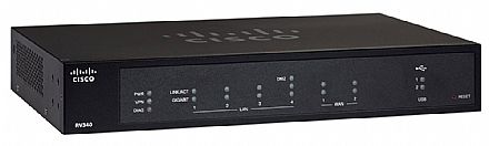 Roteador Load Balance Cisco RV340 Gigabit - 2 portas WAN (redundante) - VPN Firewall / IPsec - 4 portas LAN - RV340-K9-BR