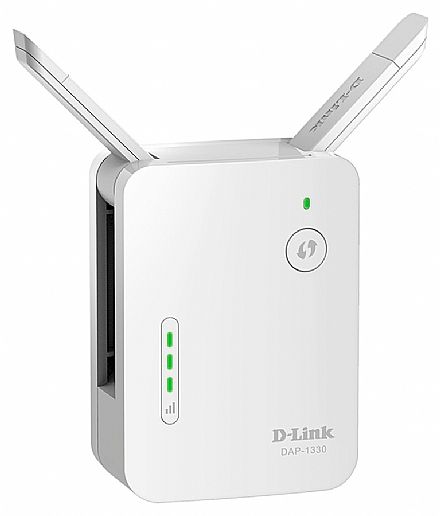 Extensor de Alcance Wi-Fi D-Link DAP-1330 - 300Mbps - Repetidor de Sinal - Porta RJ45 - com 2 Antenas