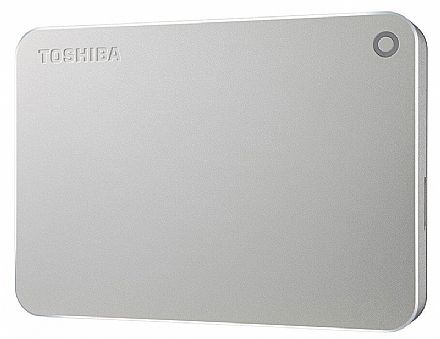 HD Externo 1TB Portátil Toshiba Canvio Premium - USB 3.0 - Prata - HDTW210XS3AA