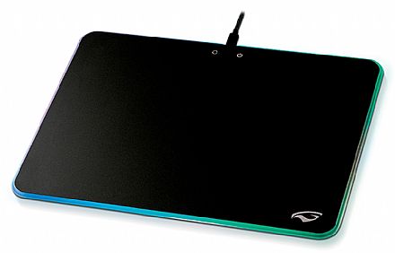 Mouse Pad Gamer C3 Tech - com Iluminação RGB - Médio - 350 x 260mm - MP-G2000BK