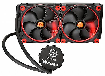 Water Cooler Thermaltake Water 3.0 Riing Red 280 - AMD e Intel - LED Vermelho - CL-W138-PL14RE-A