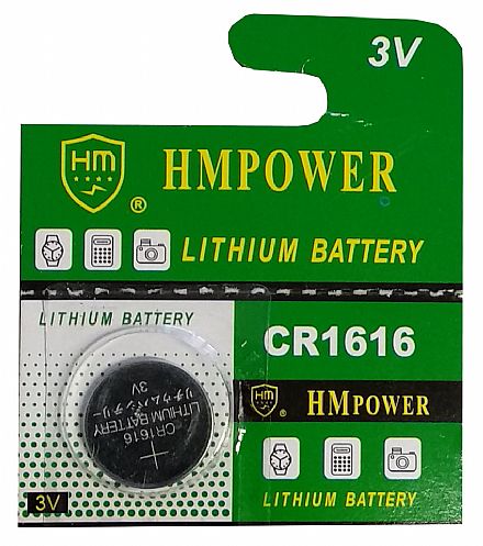 Bateria de Lítio CR1616 - para chaveiro alarme de carro - Unidade