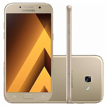 Smartphone Samsung Galaxy A5 2017 - Tela 5.2" Full HD Super AMOLED, Dual Chip, 32GB, Octa Core, Câmera 16MP - Dourado - SM-A520F