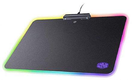Mouse Pad Cooler Master Hard Gaming - com Iluminação RGB - Médio - 350 x 264 x 2mm - MPA-MP720